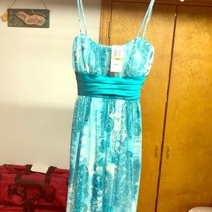 New with tags teal party dress size small